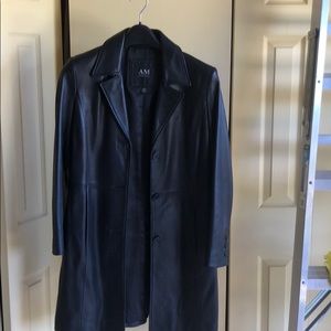 Black leather jacket